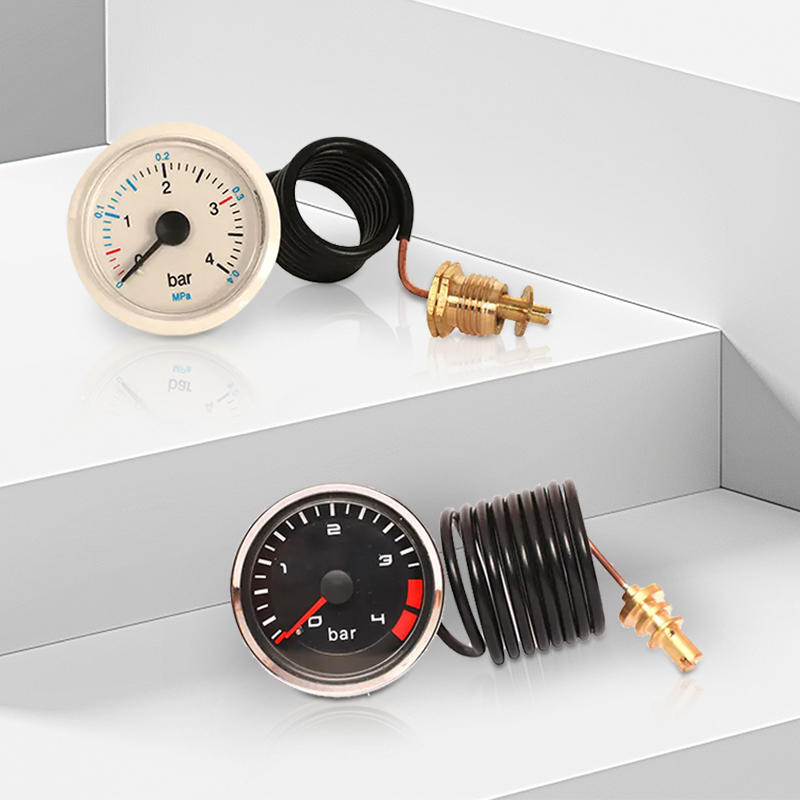 Đồng hồ đo áp suất HVAC với mao quản, áp kế với mao quản